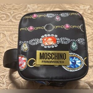 Moschino Fragrance Black Bag with Gold and Jewel Accents NWOT